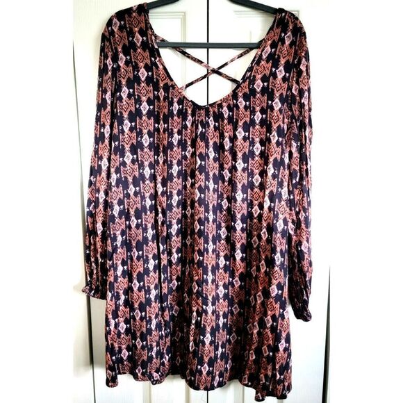 Billabong Women's Peasant Style Southwest Shirt Size Medium Long Sleeves - Picture 1 of 6